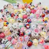 Macarrón acrílico agujero recto cuentas pesadas cuentas pintadas a mano material diy cuentas sueltas hechas a mano accesorios colgantes para cadena de teléfono móvil