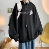 Suéter pullover de otoño 2023 para hombre marca de moda ins cuello redondo holgado estudiante manga larga camisa base top para hombre