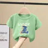 Camiseta de Niños Manga Corta Verano 2026 Estilo Nuevo Tops de Verano para Niños 100% Algodón Puro Tallas Mediana y Grande Camisetas para Niños Sueltas y Modernas