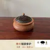Ceremonia del Té de Nogal Madera Maciza Quemador de Incienso Decoración del Hogar Estilo Chino Interior Sándalo Madera de Águila Quemador de Incienso Hueco con Tapa