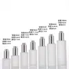 Frasco de Vidro Fosco Personalizado para Óleo Essencial Frasco Dispensador Frasco com Conta-Gotas Frasco de Loção com Pump Frasco Dispensador de Amostra de Óleo Essencial Cosmético