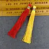 Borla de borla de cabeza de siete colores 12 cm pincho vertical pequeño accesorios hechos a mano DIY colgante de equipaje de coche borla de alta calidad
