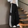 Nuevos pantalones de chándal estilo americano de comercio exterior para hombre, pantalones casuales a rayas para hombre y adolescentes, pantalones deportivos versátiles holgados de pierna recta