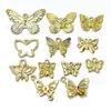 Accesorios de bricolaje de aleación de zinc, 12 colgantes de mariposa multicolor, collar, pulsera, pendientes, accesorios de joyería al por mayor