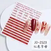 Pegatinas de Arte para Uñas con Lazo Francés Color Borgoña Popular entre Celebridades de Internet Lazo de Cinta Rojo de Año Nuevo Accesorios para Uñas