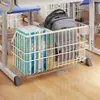 Cesta suspensa lateral para mesa de estudante, suporte de livros e bolsas sob a mesa da sala de aula, estante organizadora lateral para o campus