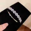 Moda Transfronteriza Europea y Americana Forma de Serpiente de Circonita Pulsera Geométrica Lujo Ligero Sensación de Alta Gama Pulsera Diseño de Nicho Joyería de Mano de Moda para Mujeres