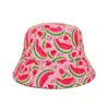 Sombrero de Cubo de Nuevo Estilo Transfronterizo con Estampado de Frutas para Niños, Sombrero de Sol para Playa de Primavera y Verano, Sombrero de Sol Versátil, Sombreros al por Mayor