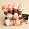 Pastel de Postre Cerdo Lindo Accesorios DIY Colgante Llavero Bolsa Sorpresa Figura Decoración de Escritorio Accesorio de Resina
