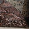 Fibra de vidrio Bronce Imitación Relieve Paisaje Personalizado Escenario Fondo Cultural Manualidad de Pared Hueca Escultura de Paisaje Exterior Tridimensional