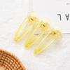 Celebridad de Internet Coreana Pinza para el Cabello Transparente de Acrílico Color Caramelo Gota de Agua Pinza de Pico de Pato Pasador Pinza Lateral de Resina Pinza para Flequillo Elegante
