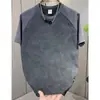 Nueva Camiseta de Manga Corta de Verano para Hombre, Top de Media Manga de Marca de Moda, Estilo Lujoso Ligero de Gama Alta, Camiseta Casual Fresca Holgada