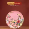 Cuencos, Platos y Cucharas de Cerámica Rosa Esmaltada, Piezas Individuales, Cuencos y Platos para el Hogar Estilo Chino Nuevo de Jingdezhen, Cuencos de Regalo de Inauguración