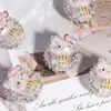 Gato lindo kulomi arcilla blanda bola de diamante cuentas de agujero recto al por mayor DIY llavero de teléfono móvil cadena de collar cadena de bolsa accesorios