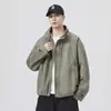 Chaqueta de trabajo de algodón para hombre, nuevo estilo primavera/otoño 2026, elegante y genial, diseño de alta costura, patchwork, corte holgado, chaqueta vaquera casual, prenda de abrigo de moda