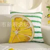 Fronha de Veludo Grossa Bordada com Toalha de Limão de Verão Fronha Decorativa para Sofá Almofada de Cabeceira Venda por Atacado