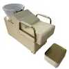 Cama de Lavado para Peluquería, Semi-Reclinable, Tendencia, Cerámica de Acero Inoxidable, Luz Específica para Salón, Cama de Enjuague de Lujo Ligero