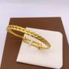 Nueva Llegada Pulsera Push-Pull Flor de Trigo Pulsera para Mujer Estilo Étnico Vintage Geométrico Simulación Oro Arena Vietnamita
