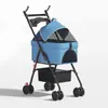 Carrinho de Passeio para Animais de Estimação Transfronteiriço, Carrinho para Gatos e Cães, Pequeno, Leve, Dobrável, Removível para Passeios
