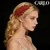 Accesorios para el Cabello Creativos Europeos y Americanos, Piezas Grandes para el Cabello Incrustadas con Pedrería, Tocados de Novia, Diademas Hechas a Mano, Aros para el Cabello, Accesorios al por Mayor