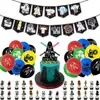 Festa de Aniversário Tema Star Wars Balão de Látex Inserção para Bolo Bandeira Faixa Conjunto