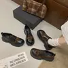 Mocasines de suela gruesa estilo británico para mujer, nuevo modelo otoño 2026, estampado de leopardo negro, versátiles zapatos pequeños de cuero estilo universitario, JK