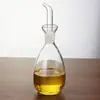 Pote de óleo anti-vazamento de vidro borossilicato alto, garrafa de tempero para cozinha, garrafa de molho de soja e vinagre, garrafa de óleo de gergelim, garrafa de óleo transparente resistente ao calor, garrafa com boca moída
