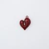 Pintura Acrílica Brillante Colgante de Corazón Partido Amor Pintura Horneada Corazón Durazno Colgante para Carcasa de Teléfono Móvil Cadena Colgante para Bolso Accesorios de Joyería DIY