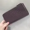 Nova Carteira de Couro Genuíno Estilo Tiktok Porta-Moedas Porta-Bilhetes Porta-Cartões de Pele de Cordeiro Porta-Cartão de Identidade Porta-Cartões Longo Feminino