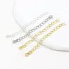 Corrente de Cauda de Preservação de Cor Banhada a Ouro Real 18K Corrente de Extensão Pulseira Colar Acessórios de Joias DIY Materiais de Joias Atacado D108