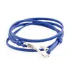 Pulsera de Aleación con Anzuelo Estilo Náutico Azul Marino, Simple y Elegante, Pulsera Versátil para Pareja, Pulsera de Cuero Moderna y Encantadora