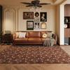 Alfombra Edad Media Sala de Estar Sofá Alfombra de Piso Impermeable Lavable Borrable Dormitorio Nuevo Retro Lujo Ligero Avanzado Estilo Americano Francés