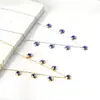 Joyas Transfronterizas Colgante de Corazón Flor de Durazno Diamante Redondo Cadena para Clavícula Acero Inoxidable Chapado en Oro de 18K Collar Venta Directa del Fabricante de Joyería