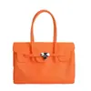 2026 Nova Bolsa de Gelatina de PVC Grande Capacidade Bolsa de Mão Bolsa Tote Transfronteiriça Kiikii Mesmo Estilo Bolsa Kelly