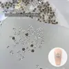 Paquete de Materiales para Decoración de Uñas: Lentejuelas de Estrella de Cinco Puntas Brillantes, Pedrería Mini Apilada, Mariposa de Circonita, Decoraciones de Uñas Vestibles Estilo Ins
