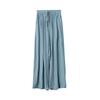 [Calça Gelada Refrigerada] Calça Casual de Algodão e Linho Projetada Feminina Verão Nova Cintura Alta Tamanho Grande Calça de Perna Larga Costurada 3009