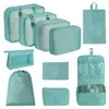 Bolsa de almacenamiento para viajes transfronterizos, set de neceser, bolsa de almacenamiento organizadora de ropa para equipaje de siete piezas, bolsa de almacenamiento de viaje