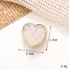 Nuevos y creativos accesorios de aleación de zinc con forma de gema de amor, moda versátil, multiestilo, para zapatos con agujeros, accesorios de flor