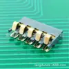 Suporte de Bateria Horizontal 2-8P com Espaçamento de 2,0, Altura de 3,15, Conector de Carga com Mola, Altura Plástica 1,7, Bronze Fósforo