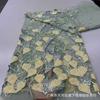 Nuevo Tejido Bordado de Malla con Flores 3D Vestido de Novia Vestido de Novia con Perlas Tejido de Moda