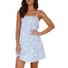 Vestido Sexy Estampado de Comercio Exterior Europeo y Americano, Nueva Bata Transfronteriza de Amazon, Ropa de Casa Casual para Mujer con Tirantes
