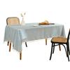 Nueva mantelería de espiga estilo japonés, cubierta gruesa para mesa de café, mantel de cuadros frescos, rectangular simple para el hogar, comida