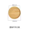 Taza Redonda Universal de Madera con Tapa, Tapa de Vidrio Cerámico para Taza, Cuchara con Mango de Madera Maciza, Acero Inoxidable