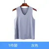 Chaleco Transparente de Seda Helada para Hombre Verano Juvenil Delgado Deportivo Fitness Sin Mangas Camiseta Interior Superior Venta al por Mayor