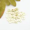 Cuentas Espaciadoras Rectas Delgadas de Oro de 18K Cuentas Cóncavas-Convexas Pulsera Collar Cuentas Sueltas Materiales de Joyería Accesorios
