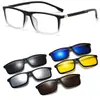 Conjunto de Óculos de Sol Polarizados Magnéticos Clip-On Cinco em Um Transfronteiriço Tr90 Óculos de Sol Masculinos Fabricante Atacado 25