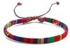Pulsera tejida de tela de lino y algodón bohemio de color superventas transfronterizo de Europa y Estados Unidos, sencilla y combinable, cuerda de mano de la amistad
