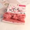 Nova faixa de cabeça infantil lisa estampada, faixa de cabelo com laço da moda, faixa de cabeça temperamento europeu e americano, fornecimento transfronteiriço