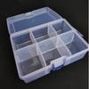 Caja de almacenamiento de plástico transparente grande de 6 compartimentos totalmente desmontable, herramientas de ferretería, accesorios, papel de arroz glutinoso, equipo de pesca, caja engrosada