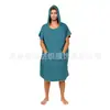 Poncho con Capucha de Doble Cara de Forro Polar de Microfibra Personalizado para Playa, Toalla de Buceo, Bata de Baño de Secado Rápido para Aguas Termales